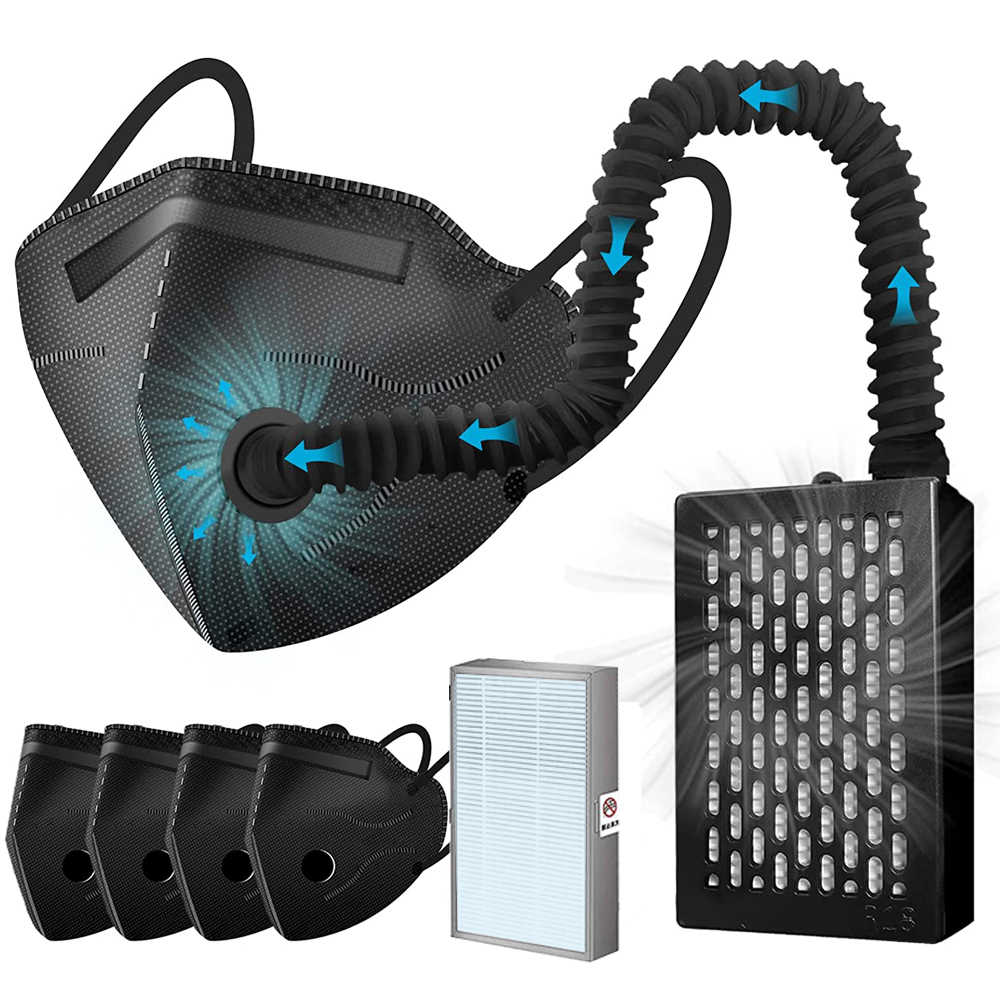 Woodworking Respirator - قناع KN95 الكهربائي مع مروحة -