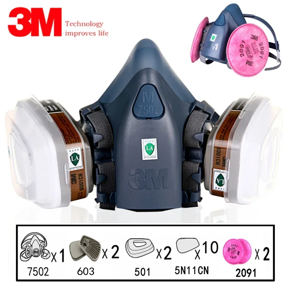 Woodworking Respirator - 17 في 1 3M 7502 جهاز