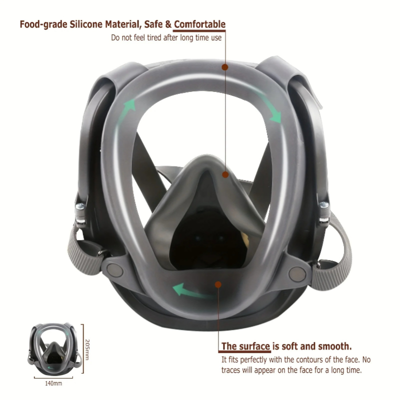 قناع غاز 6800 كامل الوجه كبير  - مراجعة Woodworking Respirator وسعره