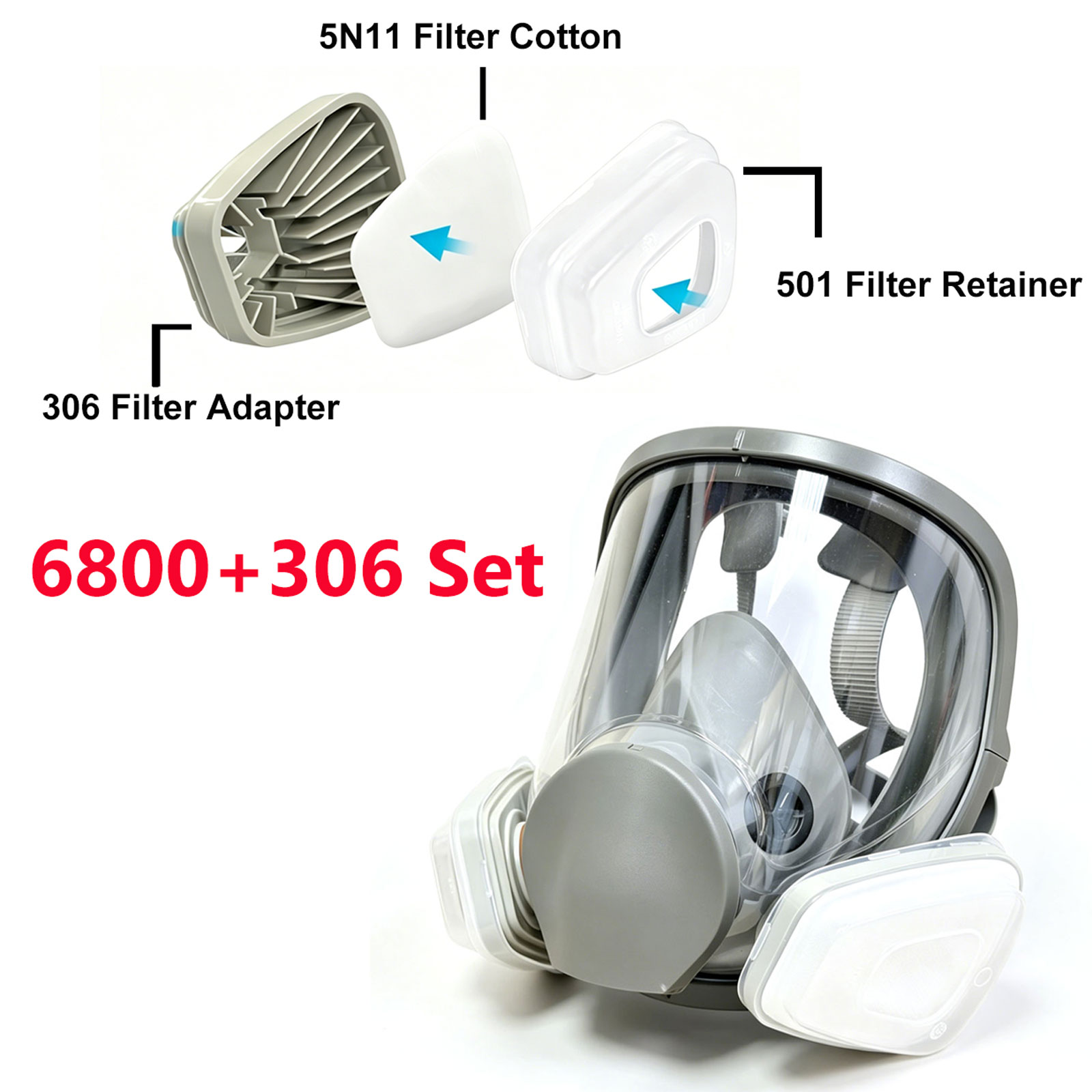 قناع تنفس كامل للوجه 6800 مع م - مراجعة Woodworking Respirator وسعره
