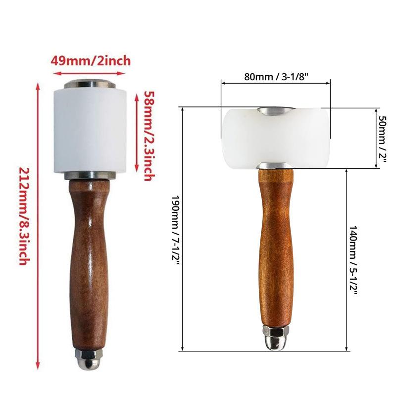 مطرقة نحت الجلد (1 قطعة) بمقبض - مراجعة Wooden Mallet Carving وسعره