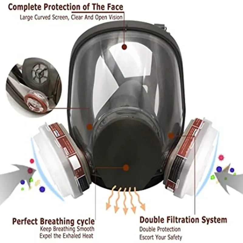 قناع غاز كبير الحجم 6800، جهاز - مراجعة Woodworking Respirator وسعره