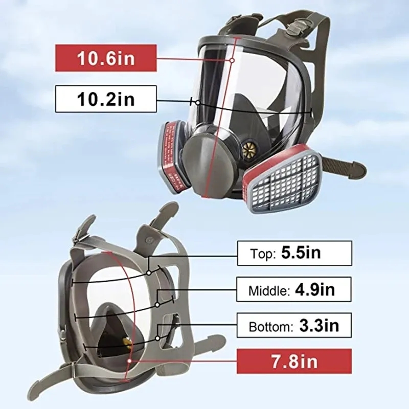 قناع غاز كبير الحجم 6800، جهاز - مراجعة Woodworking Respirator وسعره
