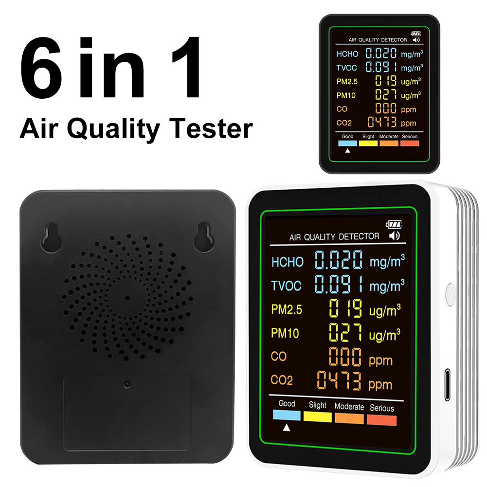 6in1 كاشف جودة الهواء تستر PM0 - مراجعة Woodworking App وسعره