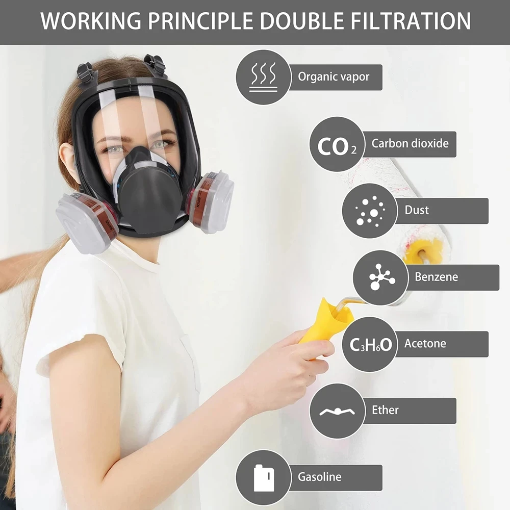 6800 اللوحة الصناعية رش التنفس - مراجعة Woodworking Respirator وسعره